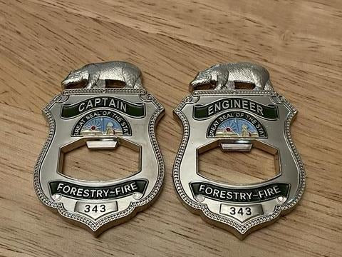 Forestry Fire Badge Bottle Opener