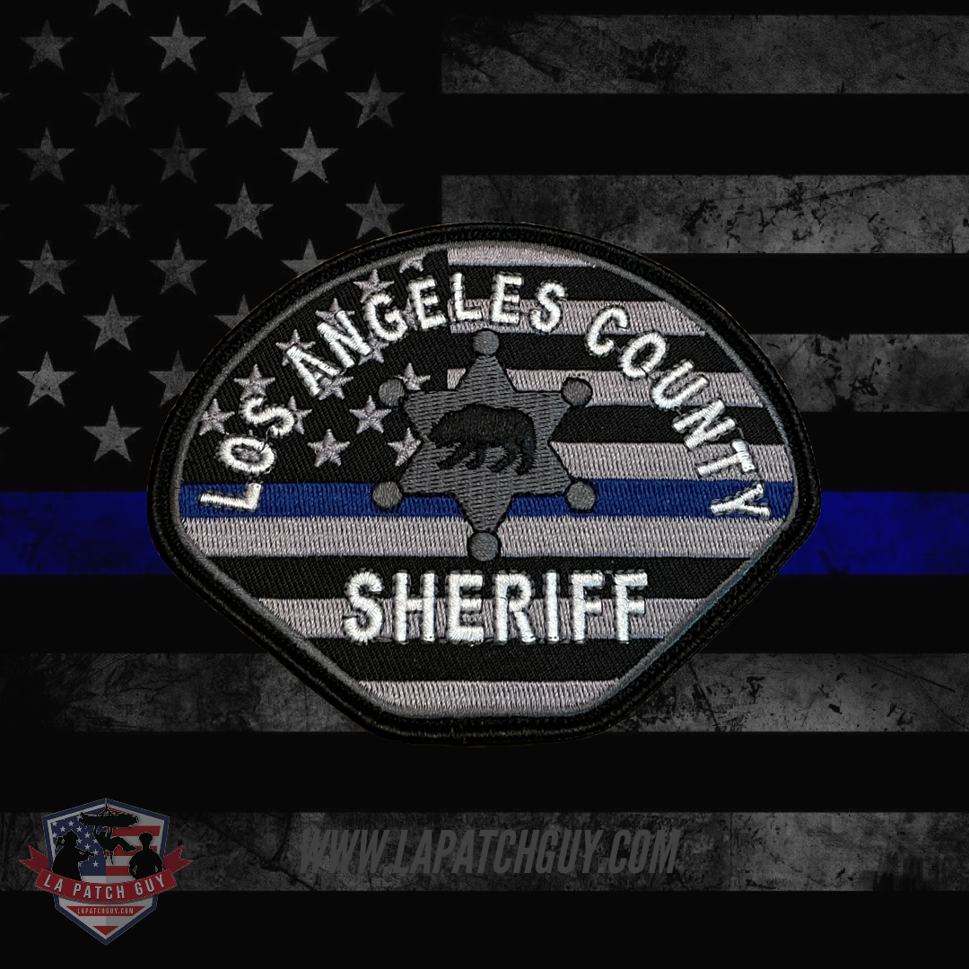 LASD Thin Blue Line Embroidery Patch LA Patch Guy LASD Thin Blue Line Embroidery Patch LA Patch Guy