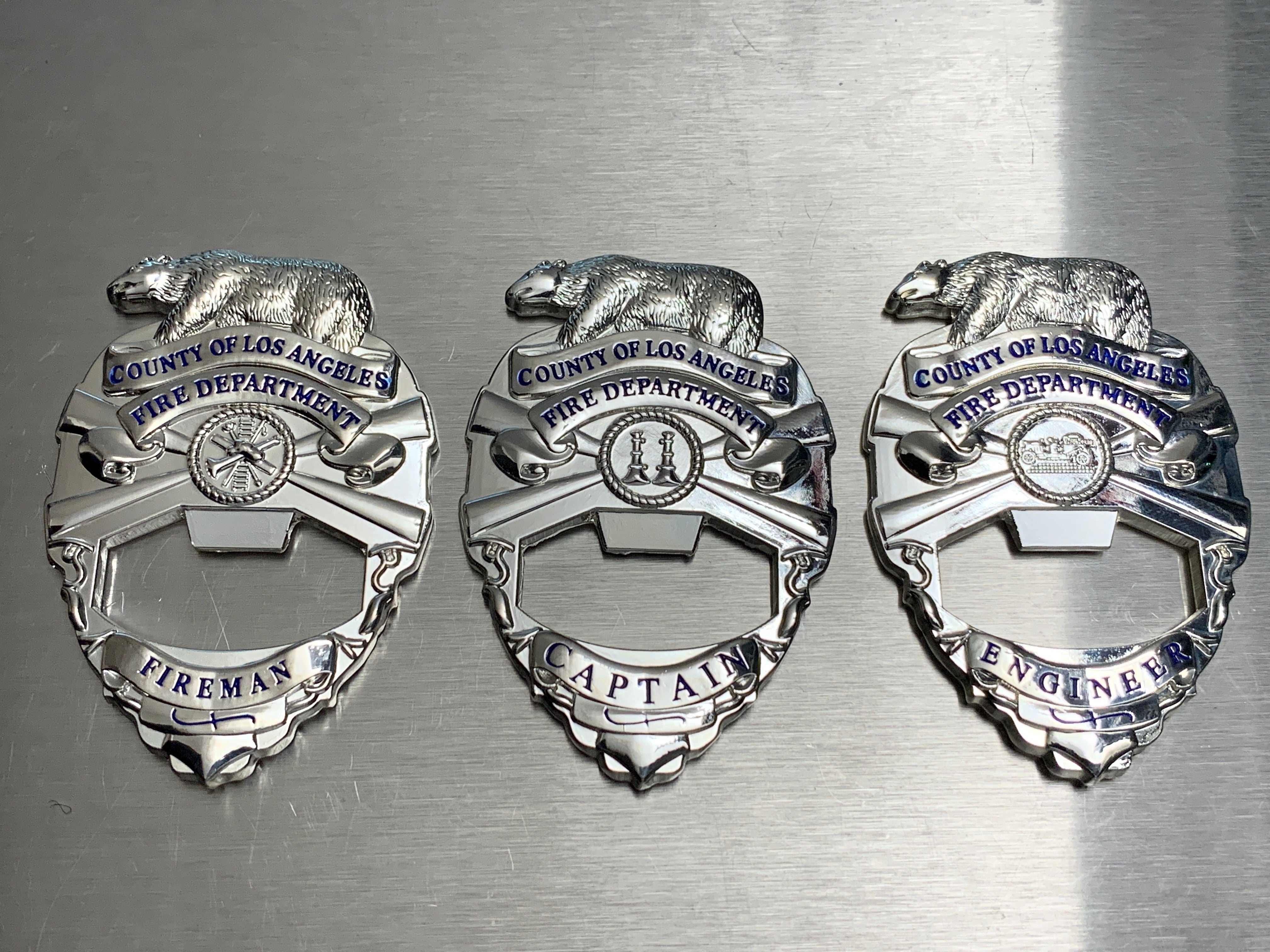LACoFD Badge Bottle Opener – LA Patch Guy